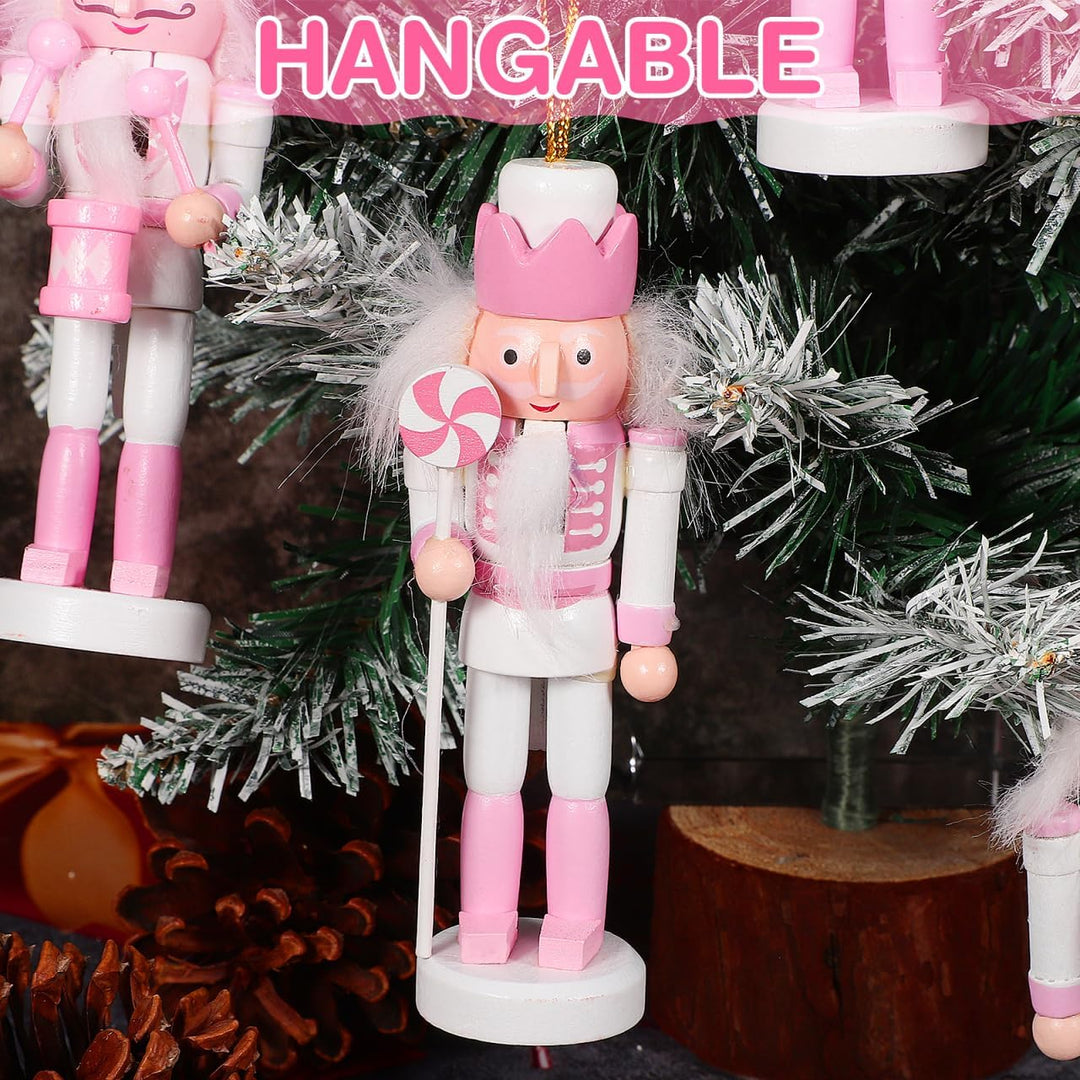 Homoyoyo 4 Stück Nussknacker Weihnachtsdekoration Weihnachts-Nussknacker-Ornament-Set 5,11 Zoll Süss