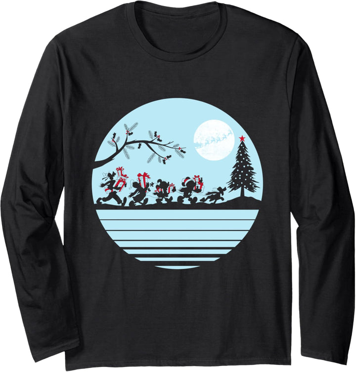 Disney Mickey and Friends Holiday Gifts Silhouette Langarmshirt