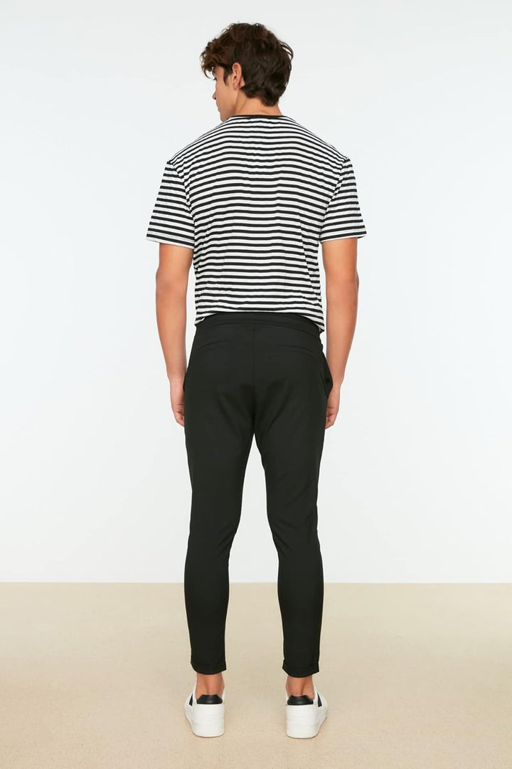 TRENDYOL Herren Männliche Beli-Reifen Slim Fit N Pants, Schwarz