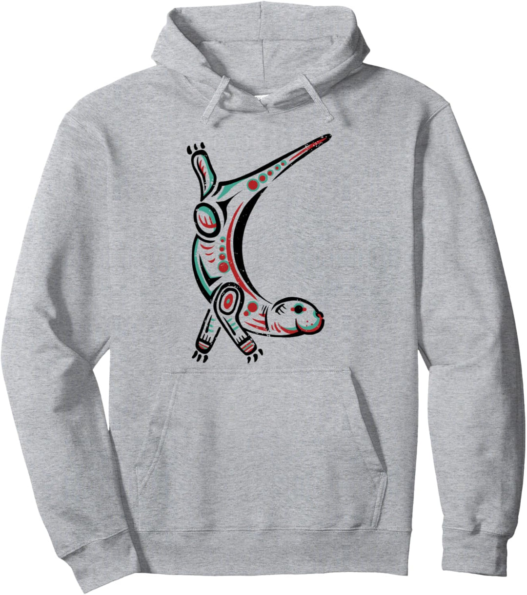 Native American Otter Astrologisches Zeichen Indianer Tierkr Pullover Hoodie