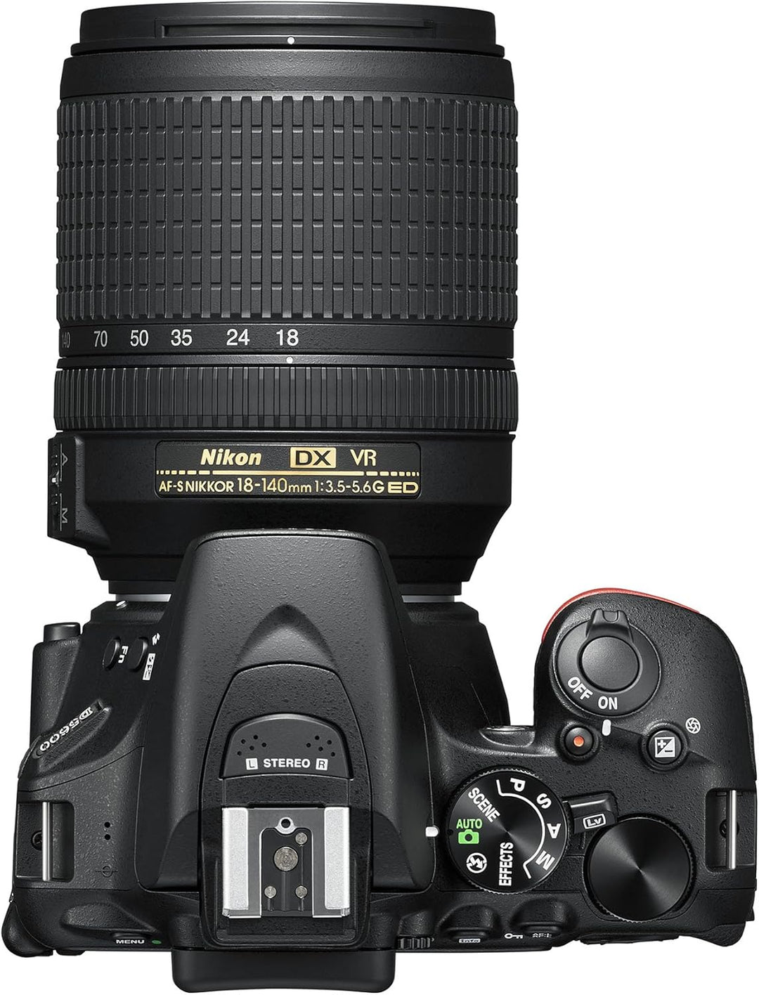Nikon D5600 Digitale Spiegelreflexkamera, Schwarz Kit 18-140 VR Single, Kit 18-140 VR Single