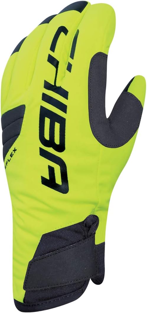 Chiba BioXCell Warm Winter Fahrrad Handschuhe gelb/schwarz 2023 L (9), L (9)