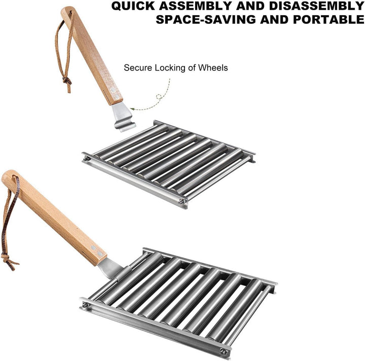 Ejoyous Hot Dog Roller Grill, Wurstroller Grill Abnehmbarer Würstchen Roller Grill mit extra langem