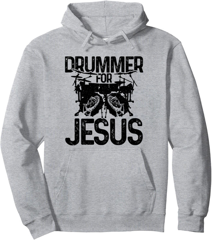 Drummer For Jesus Betende Hände Trommeln Christlicher Schlagzeuger Pullover Hoodie