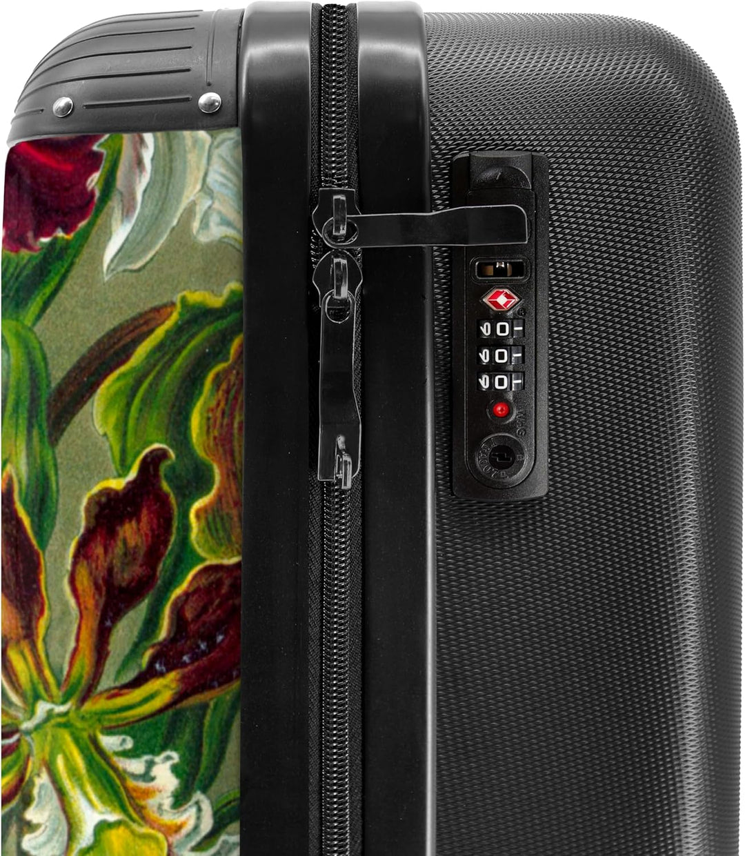 NoBoringSuitcases.com® Koffer Handgepäck Trolley Rollkoffer Kleine Reisekoffer - Blumen - Kunst - Ha