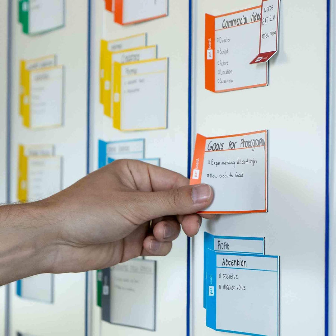 PATboard Scrum board und Kanban Tafel Basis Toolset Magnetisch - Magnetkarten für agiles Projektmana