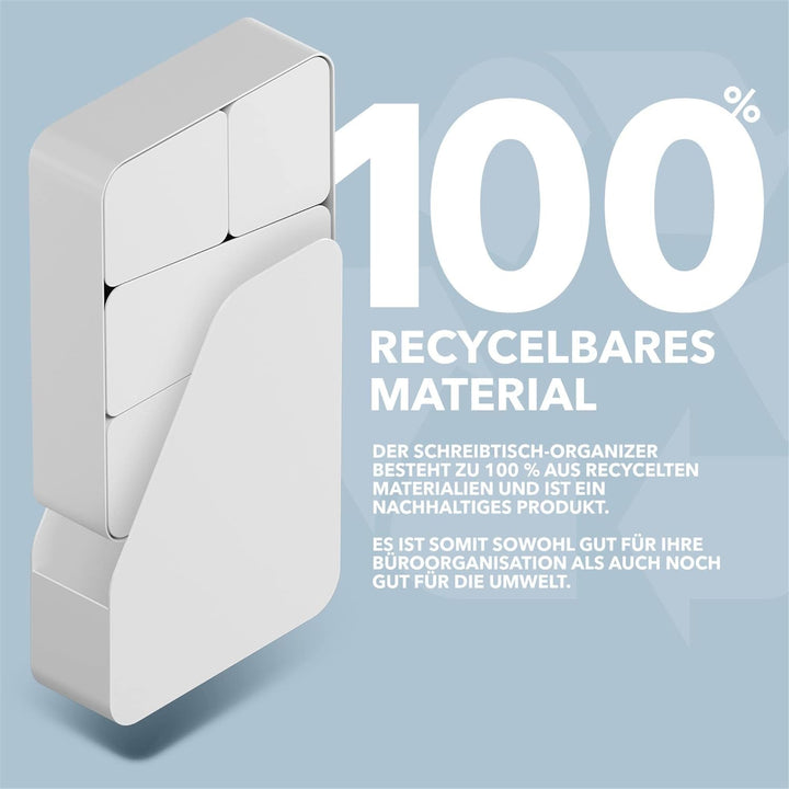 Schreibtisch Organizer mit RED DOT Design Award - Premium Stiftehalter aus recyceltem Material - Bür