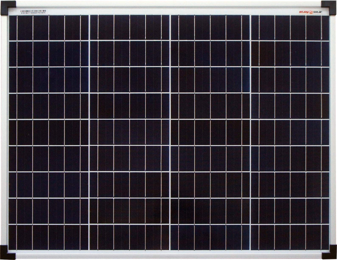 enjoy solar Poly 50W 12V Polykristallines Solarpanel Solarmodul Photovoltaikmodul ideal für Wohnmobi