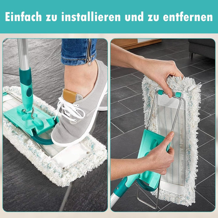 4 Stück Wischbezug für Leifheit Profi XL Micro Duo/Profi XL Cotton Plus Alle Stiel Bodenwischer, 60%