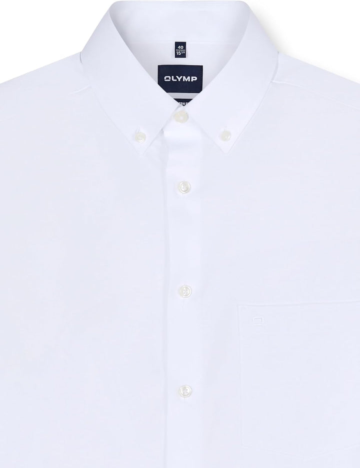 OLYMP Herren Businesshemd Langarm Luxor,Kariert,modern fit,Button-Down-Kragen