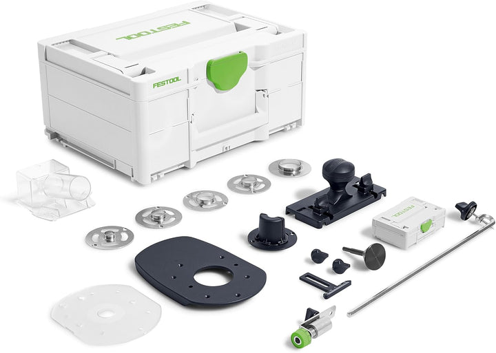Festool Zubehör-Set ZS-OF 1010 M (mit Führungsschienen-Adapter, Feineinstellung, Abstützung, Zentrie