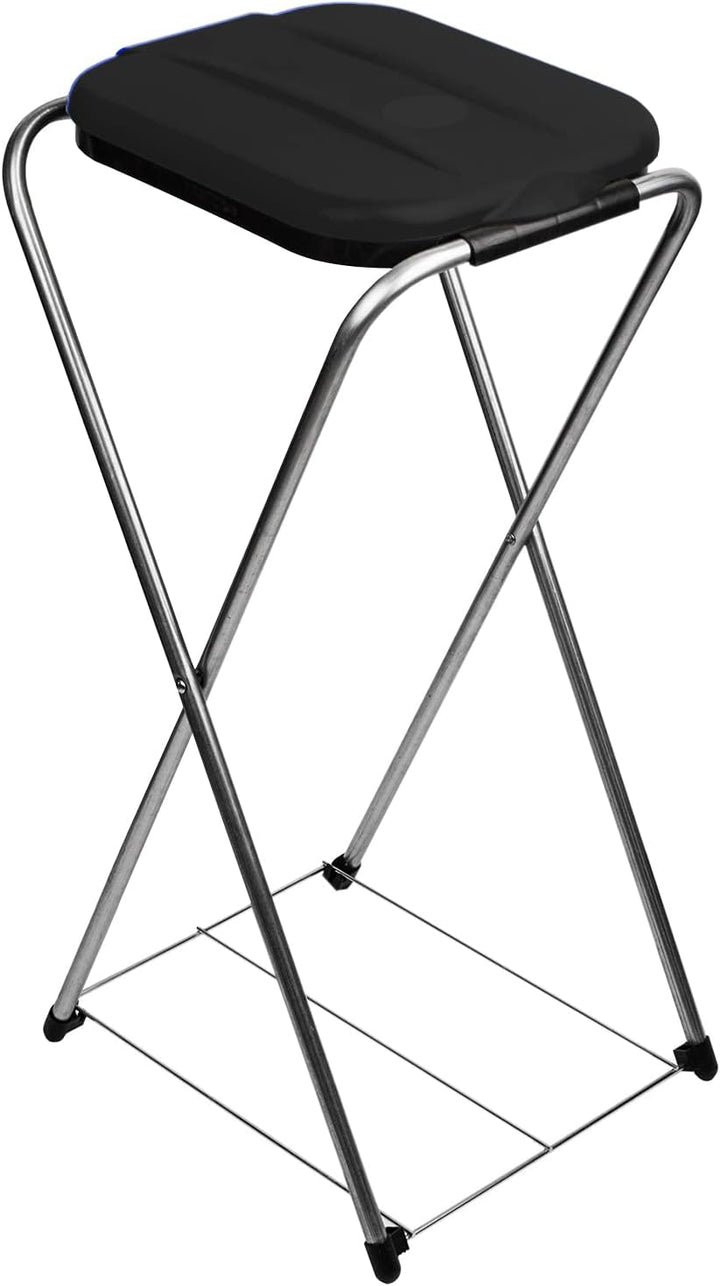 BigDean Müllsackständer EasyFix SCHWARZ 120L - Müllbeutelhalter mit Gitterboden - Müllsackhalter Met