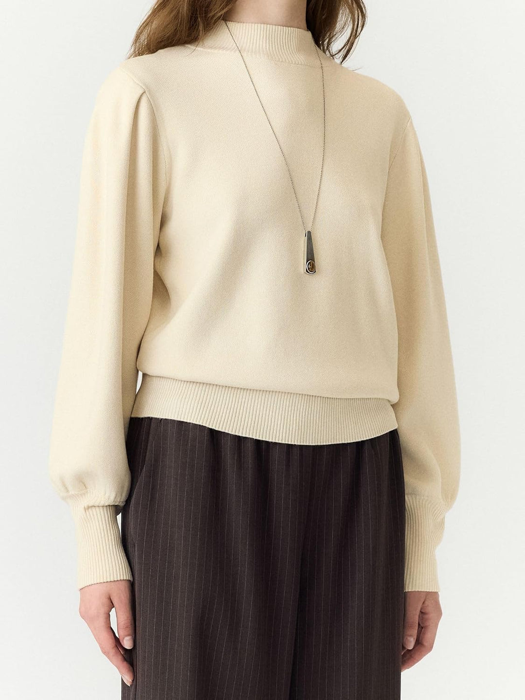 YAS Damen Yasfonny Ls Knit S. Noos Pullover XS Birch, XS Birch