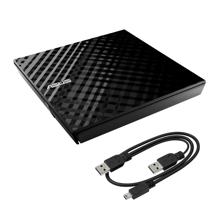 ASUS Lite SDRW-08D2S-U/BLK/G/AS Tragbares USB 2.0 Slim 8X DVD/Brenner +/- Rewriter externes Laufwerk