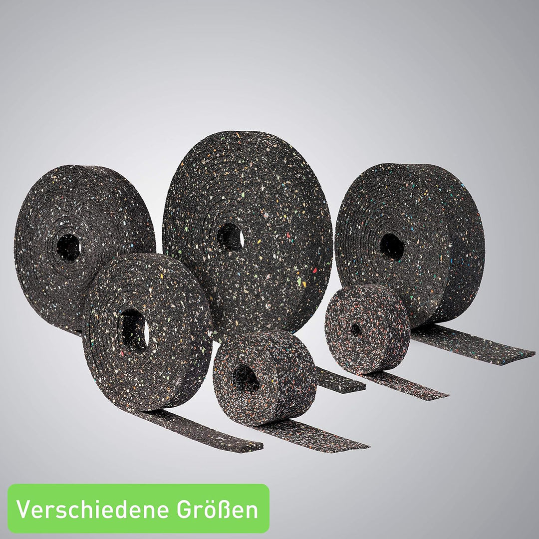 Terrassenpads auf Rolle (10m x 50mm x 10mm) - Gummigranulat, Bautenschutzmatte, Unterlegpads, Terras