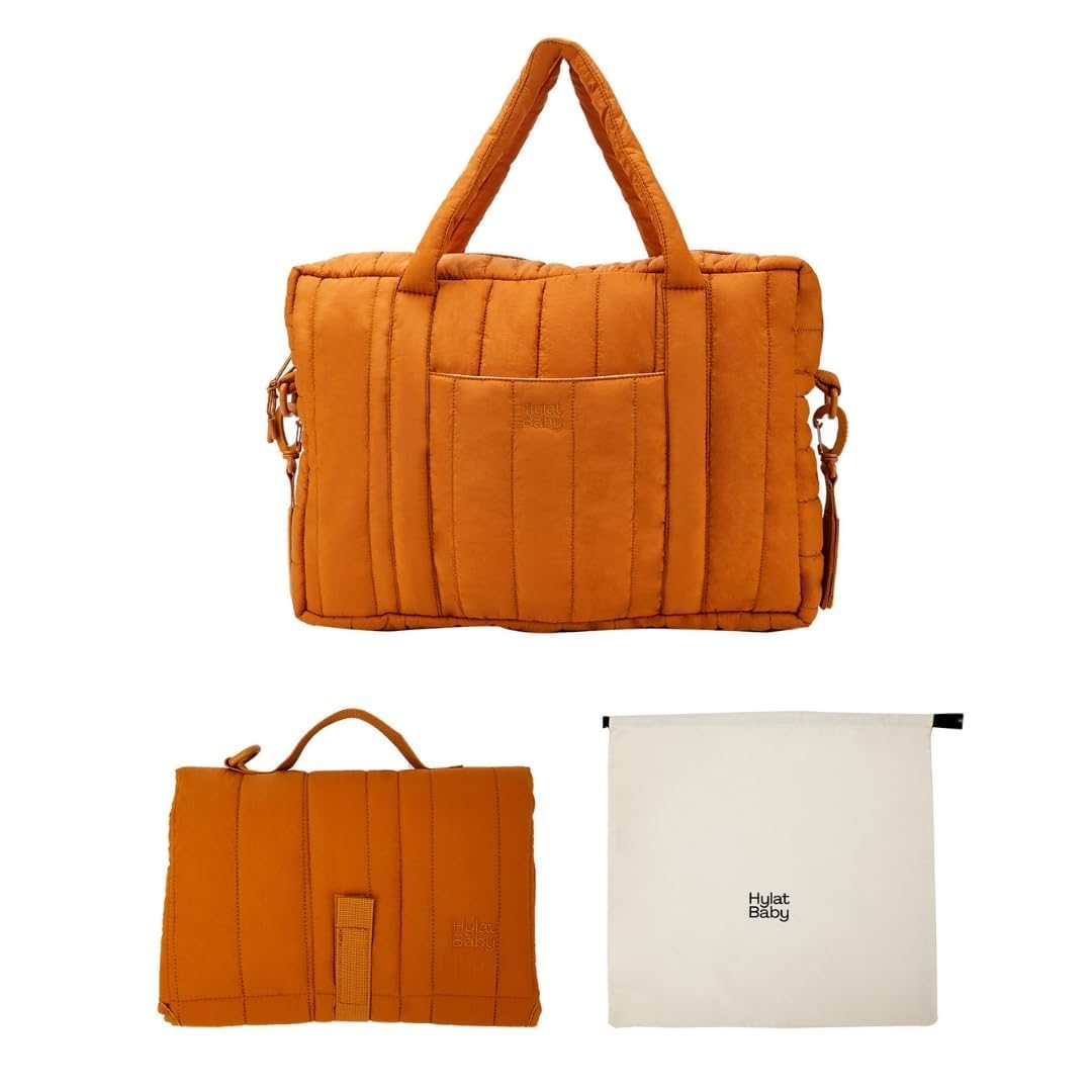 Hylat Baby Wickeltasche mit Wickelunterlage und Baumwolltasche - moderne Tasche für Windeln und Kind