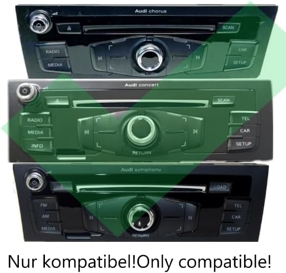 BlueMusic Bluetooth Musik Adapter kompatibel mit Audi A4 B8 A5 8T/8F Q3 Q5 mit Chorus Concert Sympho