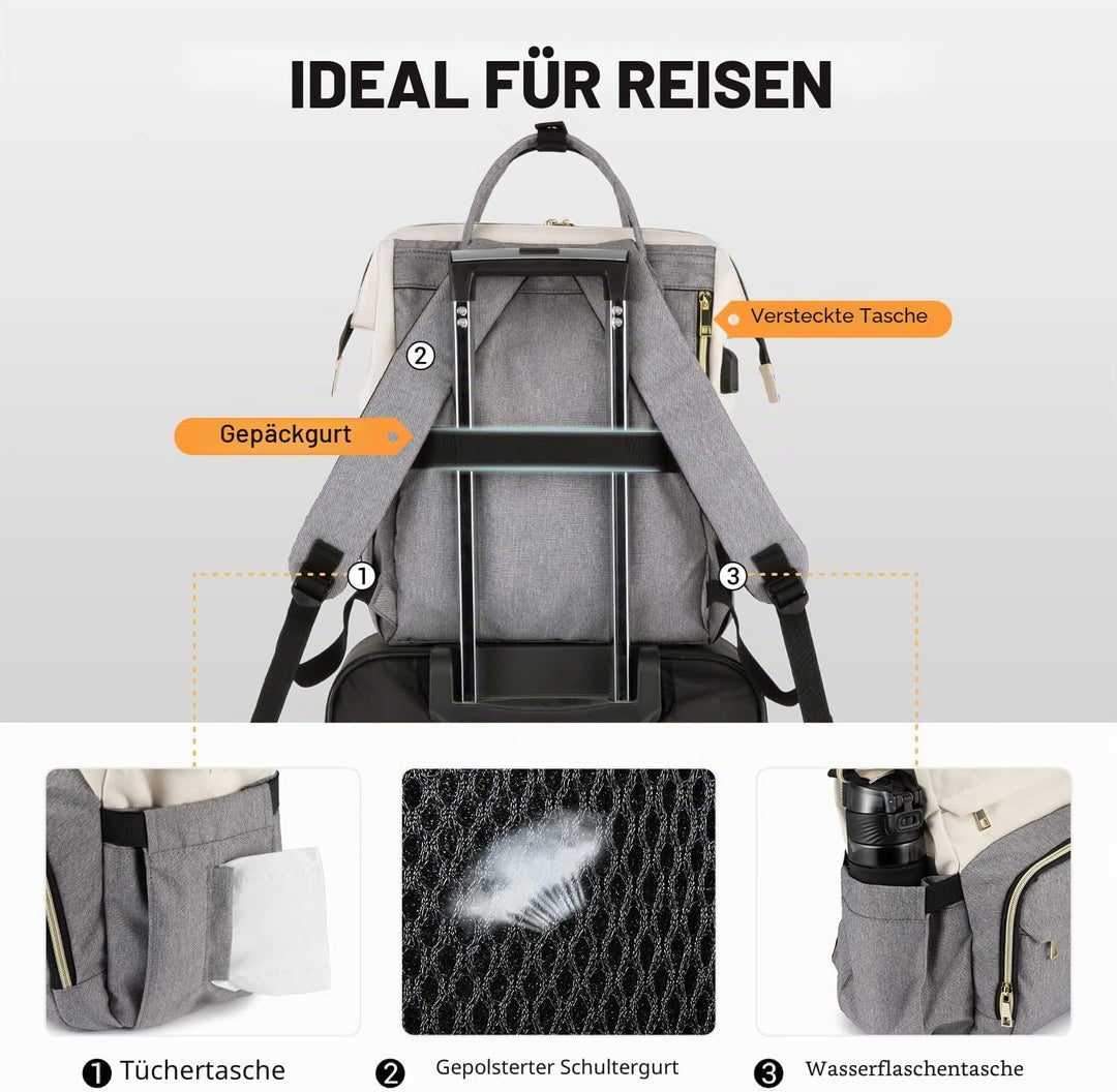 LOVEVOOK Laptop Rucksack Damen 15,6 Zoll, Gross Schulrucksack Teenager, Rucksack Handgepäck, Wasserd