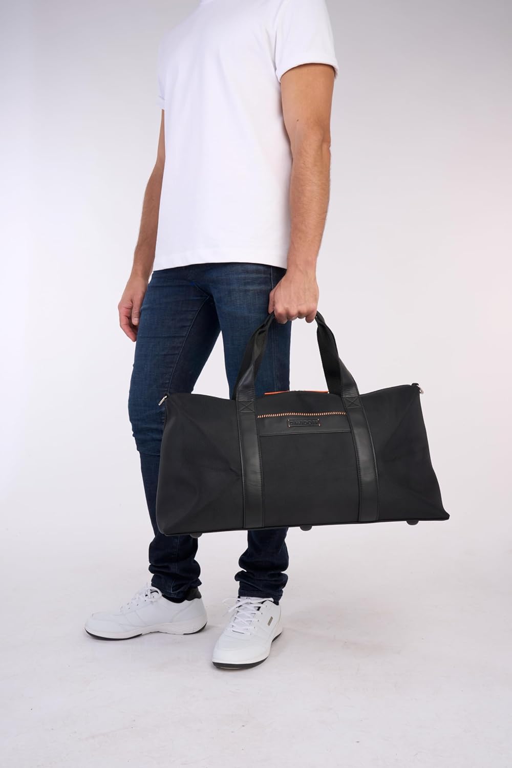 Davidoff Home Run Weekender Schwarz – kleine Reisetasche aus veganem Material – hochwertige Herren T