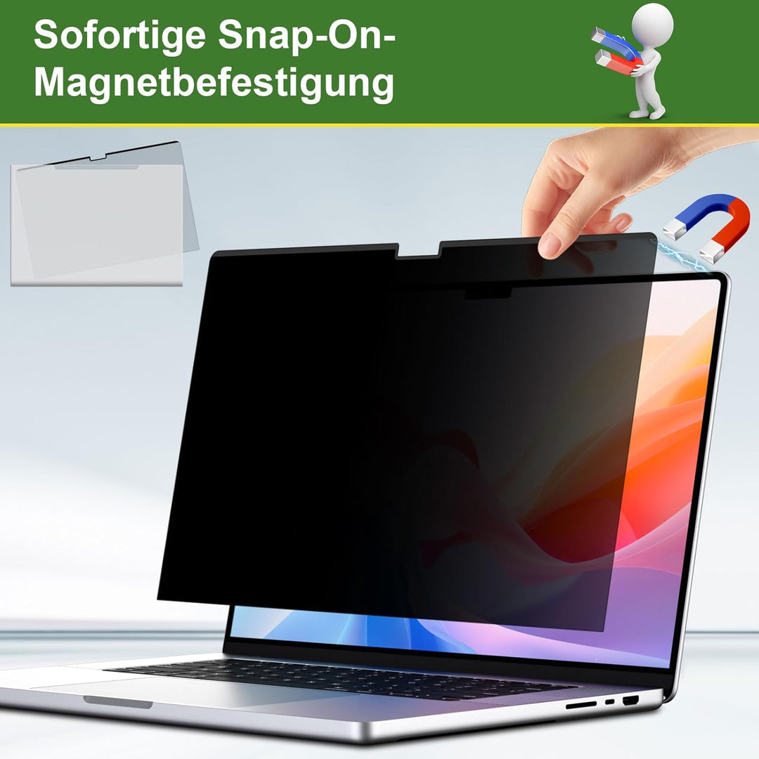 Magnetischer Blickschutzfilter für MacBook Neo 13 Zoll (2026, A18 pro), Abnehmbarer Anti Glare Blaul