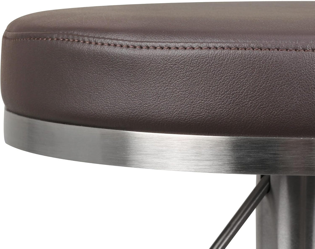 FineBuy Barhocker Edelstahl höhenverstellbare Sitzhöhe 57-82 cm, Barstuhl Modern 360° Drehbar, Trese