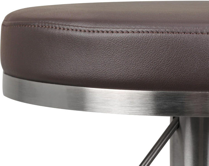 FineBuy Barhocker Edelstahl höhenverstellbare Sitzhöhe 57-82 cm, Barstuhl Modern 360° Drehbar, Trese