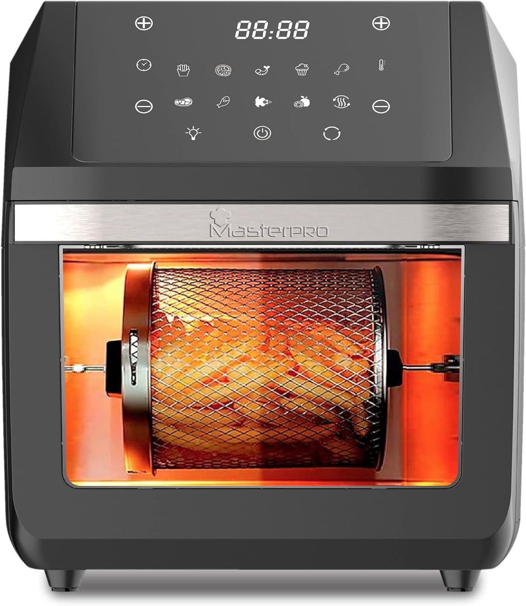 MasterPRO Rocket 1100 | Heissluftfritteuse und Backofen Ölfrei | Fritteuse | 11 L und 1800 Watt | LE