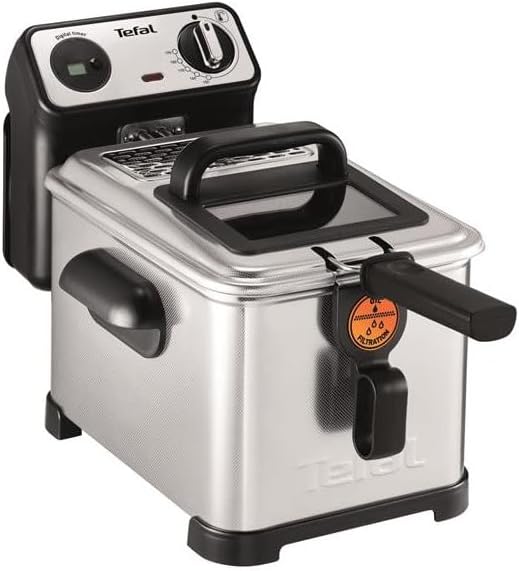 Tefal fr5191 nur freistehend Fritteuse Fritteuse, 1,3 kg, Metall, 4 l, Single, Edelstahl)