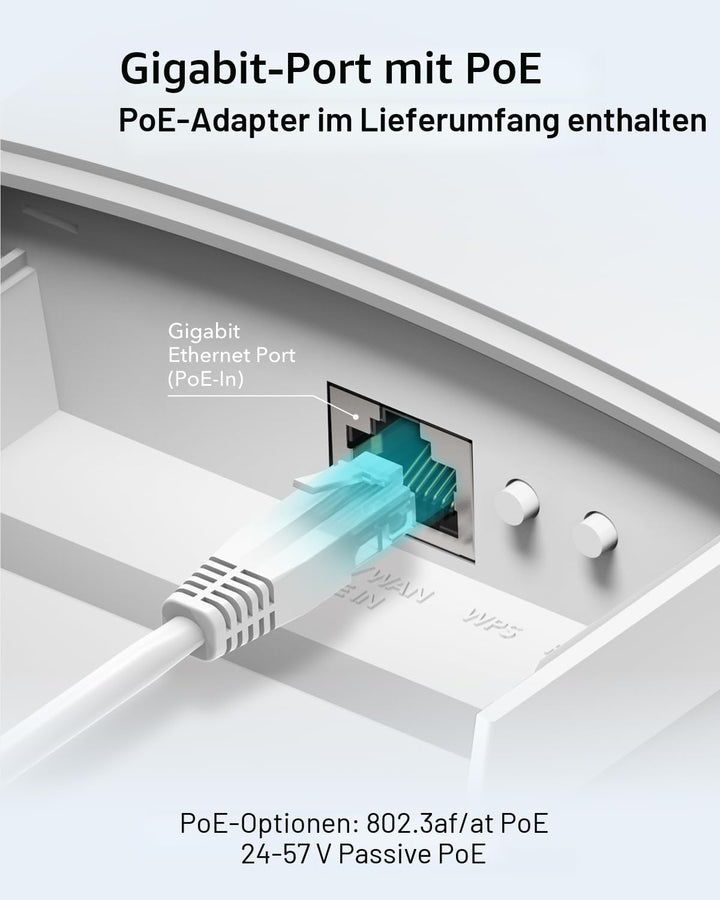 Cudy Outdoor AC1200 Gigabit Wireless Access Point, WLAN-Extender für den Aussenbereich, IP65 wasserd
