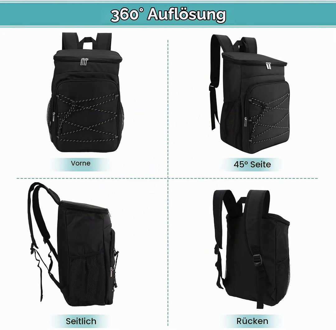 Kühlrucksack, Wasserdichten Kühltasche Rucksack, Gross Isolierte Kühltasche Thermo Lunchtasche für P