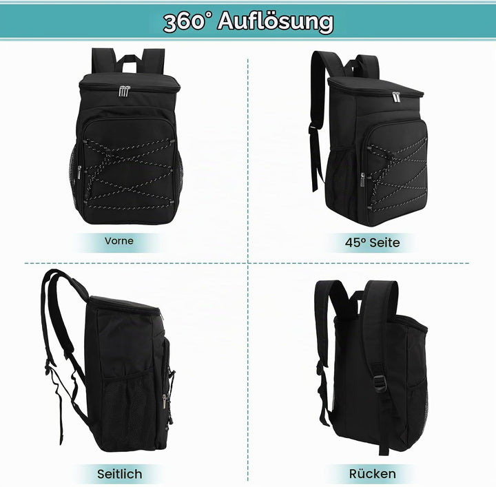 Kühlrucksack, Wasserdichten Kühltasche Rucksack, Gross Isolierte Kühltasche Thermo Lunchtasche für P