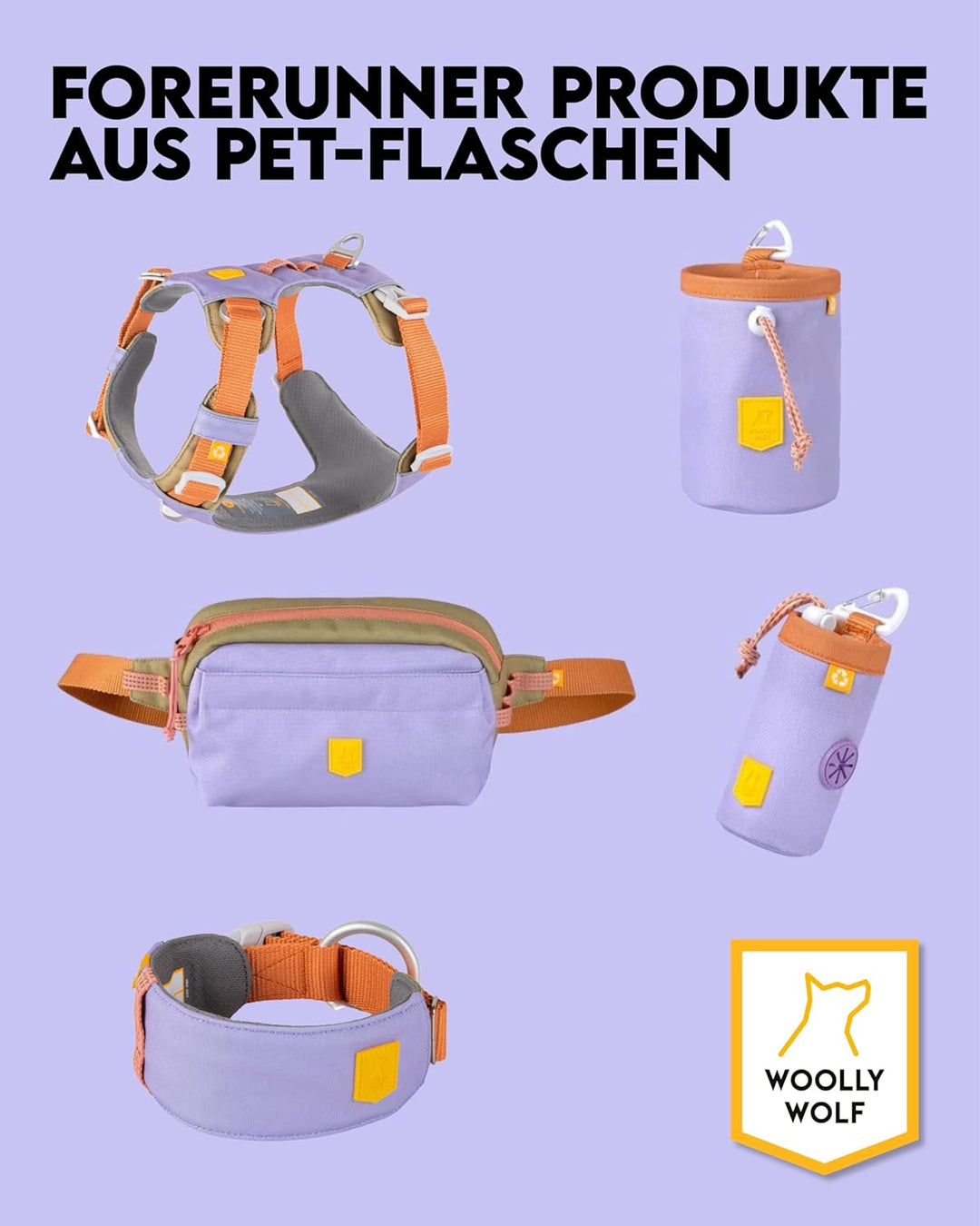 Woolly Wolf Color Block Hundegeschirr für kleine Hunde & Welpen XXS – Geschirr mit 5-Punkt-Anpassuns