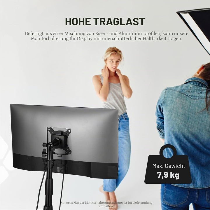 NEEWER Monitor Mount Adapter Halterung mit Schnellverschluss VESA Halterung, 270° verstellbarer Meta