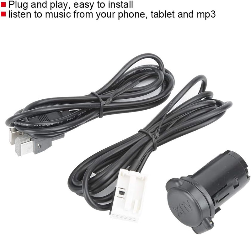 AUX USB o Adapterkabel Car o Stereo USB Aux-In Ladeadapterkabel Passend für 307 407 308 408 508 3008