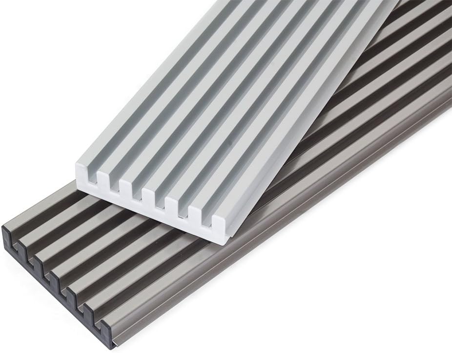 Emuca 8934862 Belüftungsgitter für Kühlschrank/Herd aus Mattiert Aluminiumeloxierung Matter Aluminiu