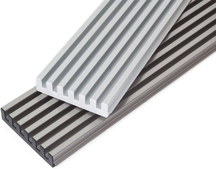 Emuca 8934862 Belüftungsgitter für Kühlschrank/Herd aus Mattiert Aluminiumeloxierung Matter Aluminiu
