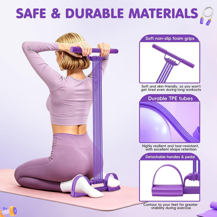 3-in-1 Multifunktions Expander mit 8 verstellbaren Widerstandsrohren – Wähle 1-8 Röhren je nach Kraf