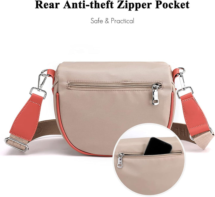 FANDARE Umhängetasche Damen Breiter Gurt Herren Schultertasche Bauchtasche Brusttasche Sporttasche S