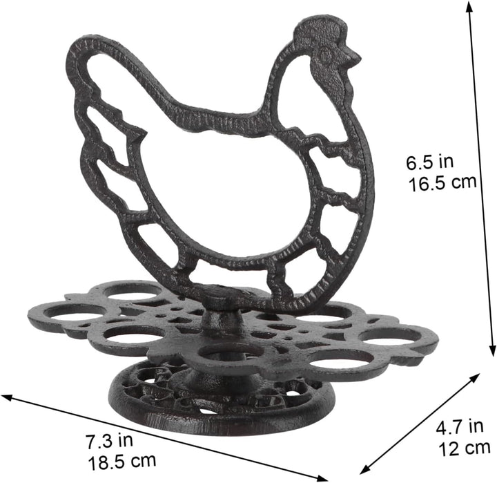 Cabilock Eierspender Kreativ Metall Huhn Form Eierhalter Eierständer Eierregal Ei Aufbewahrung Displ