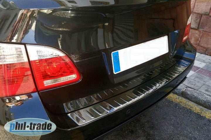 RECAMBO Ladekantenschutz Edelstahl kompatibel für BMW 5ER Serie E61 Touring | 2004-2010 - Hochglanz