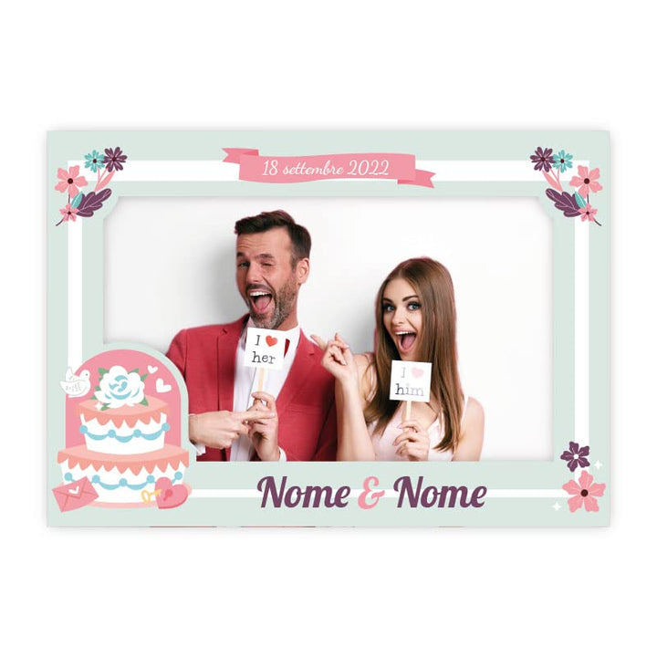 Bilderrahmen für Selfies, personalisierbar, für Partys und Firmenveranstaltungen, 100 x 70 cm, Motiv