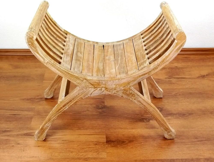 livasia Teakholz Hocker, für Garten u. Terrasse, Teakholzmöbel, Sitzhocker