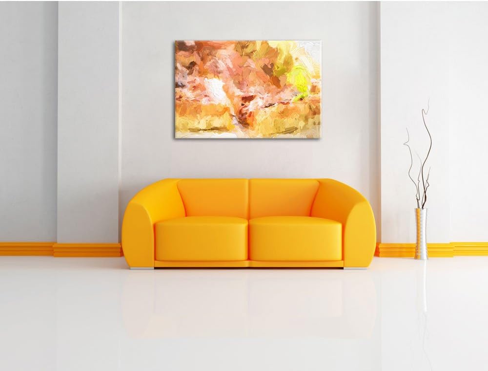 Pixxprint Frischgebackene Pizza als Leinwandbild/Grösse: 100x70 cm/Wandbild/Kunstdruck/fertig bespan