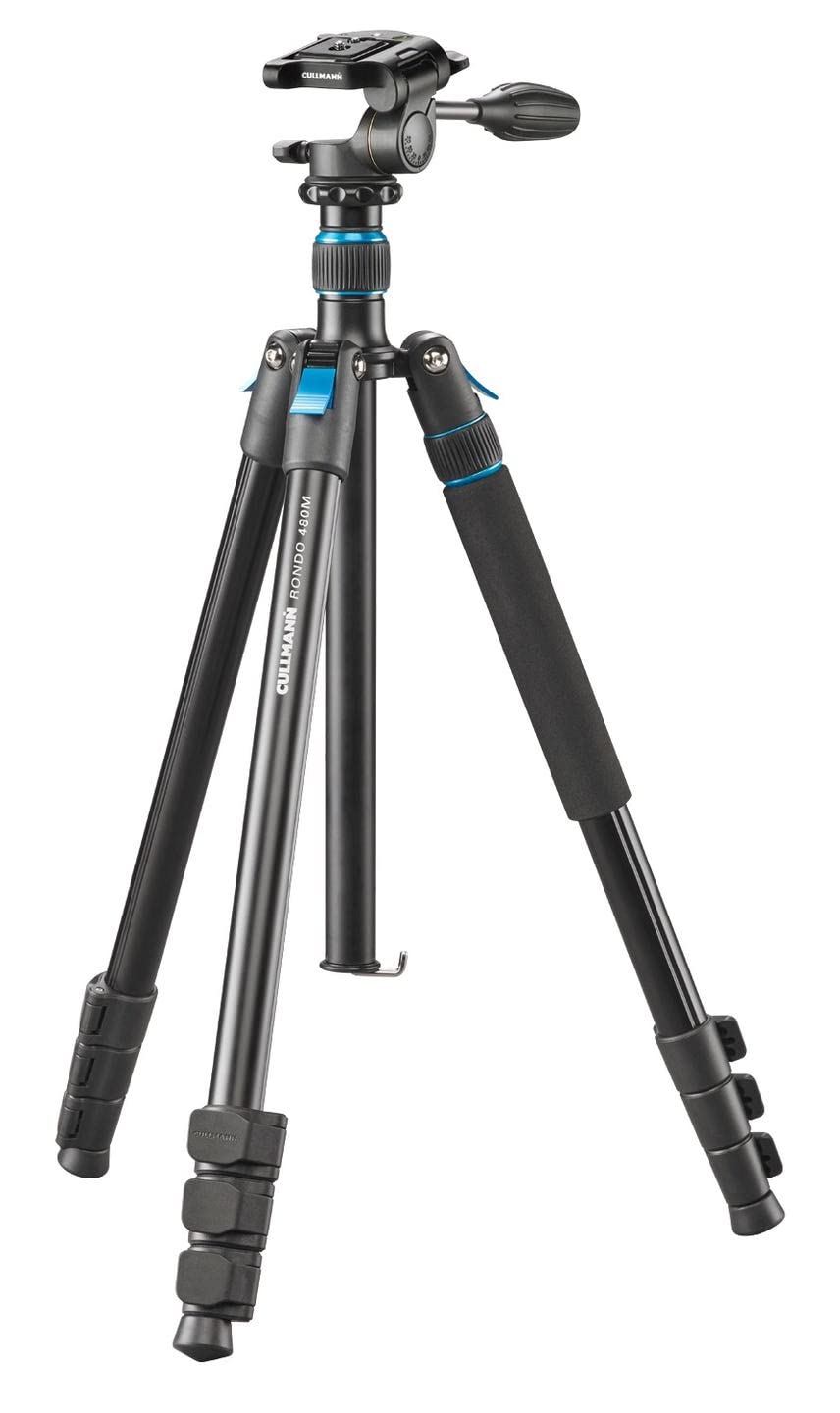 Cullmann Rondo 480M RW20 Allround-Dreibeinstativ mit 3-Wege-Kopf, Tragkraft 4kg, Packmass 48cm, Ausz