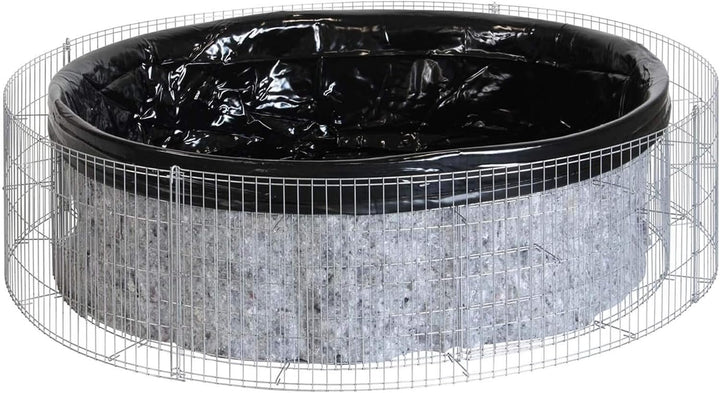 bellissa ‎‎95577 – Hochteich – 490 l Füllvolumen – Garten DIY-Kit mit Gabionen, Folie und Trenn-Vlie