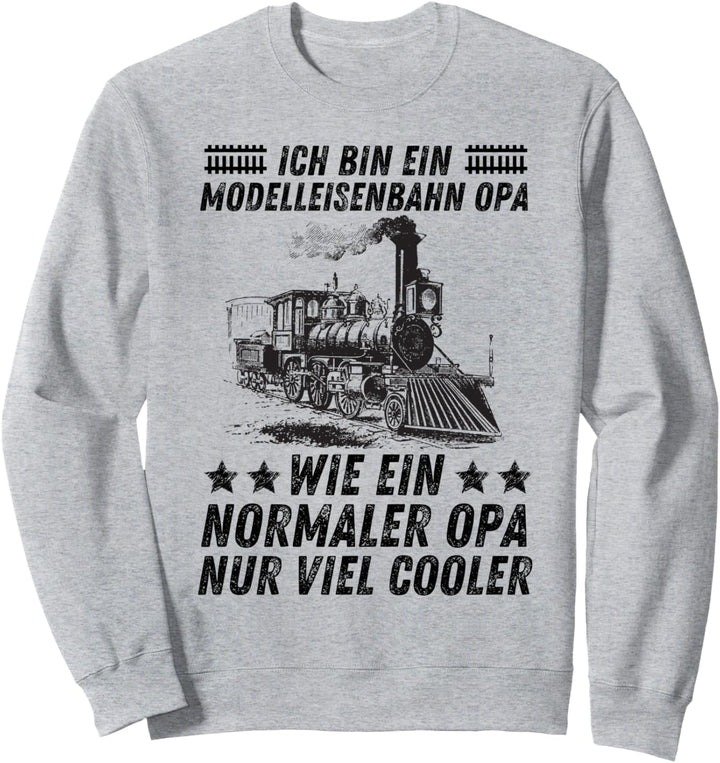 Modelleisenbahn Opa Rentner Eisenbahn Spur H0 Coolster Opa Sweatshirt