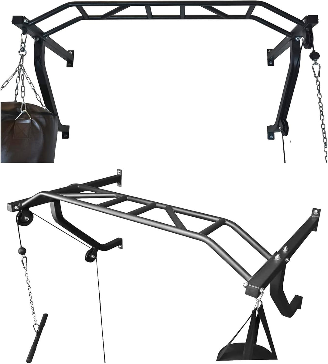 Hansson Sports® Multigriff Klimmzugstange Wandmontage mit Latzug & Boxsackhalterung 1B99230HS, 1B992