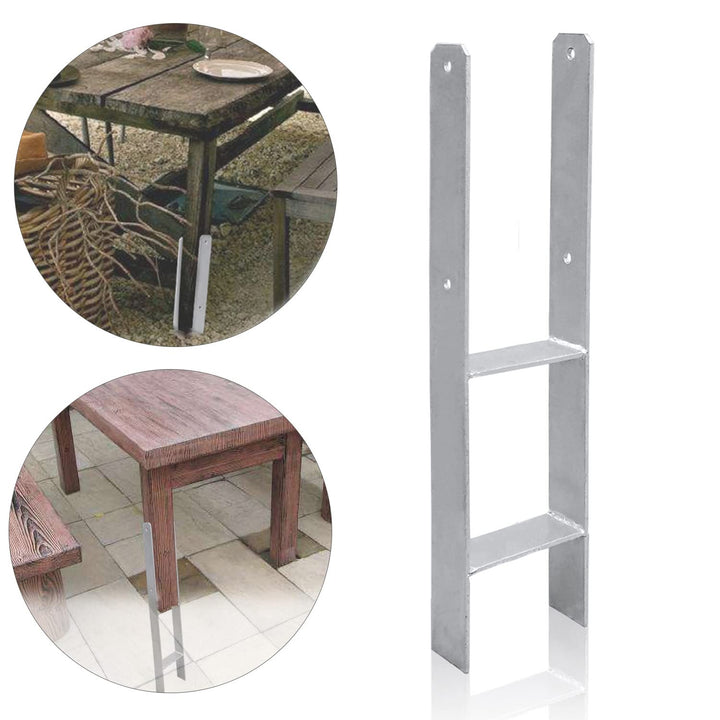 Sonnewelt 4 Stück H-Pfostenträger 81mm H-anker Pfosten - 600 mm Länge, Materialstärke 5mm (4 Stück 8