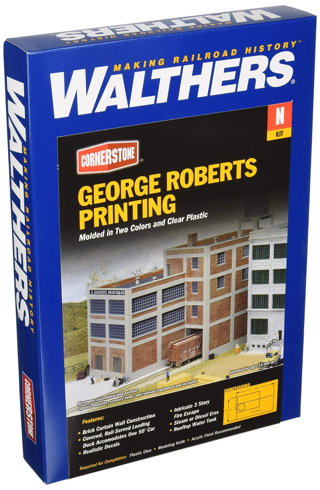 Walthers Cornerstone 933-3231 Steam Modellbau, Hobby, Zusammenbau, detailliert, Aufdruck George Robe