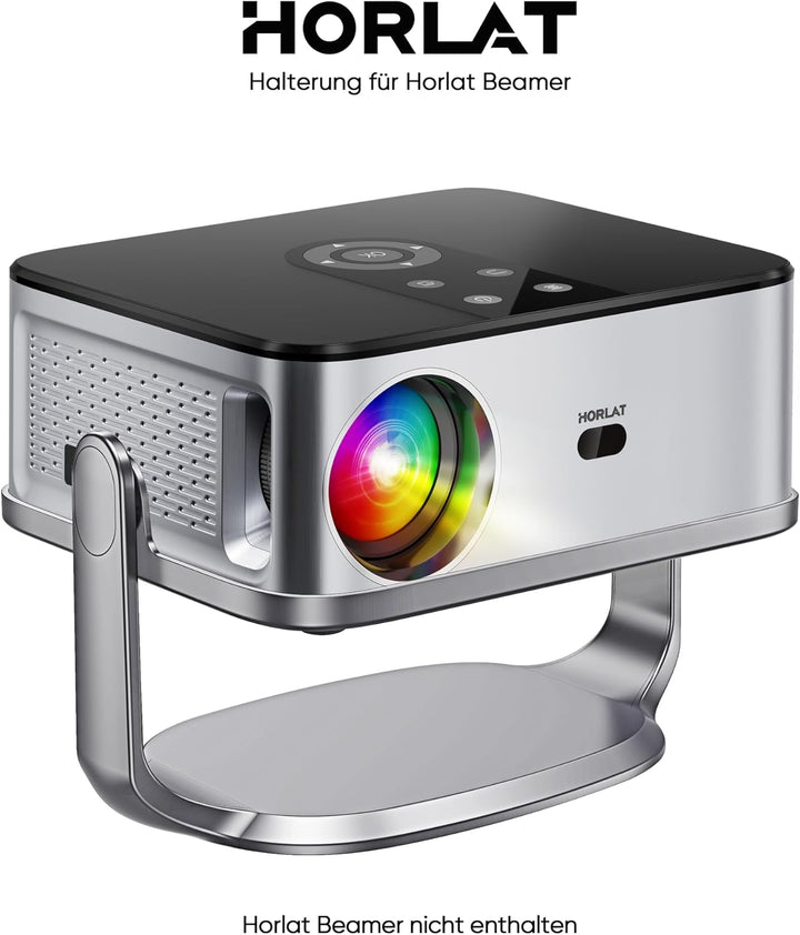 Beamer HORLAT Projektor Plattformständer Silber weiss r, Silber wei&#xDF; r